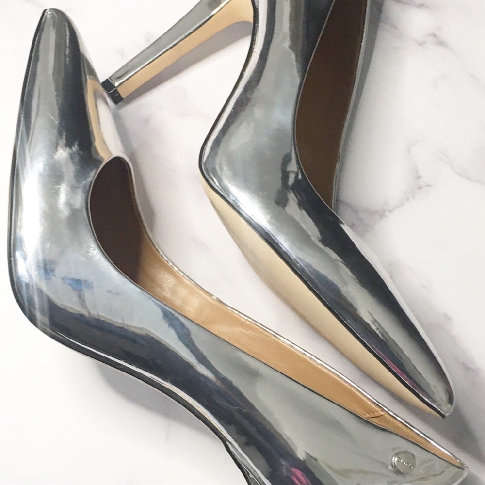 Metallic silver Calvin Klein Pumps